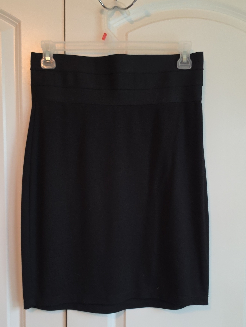 Max Studio Black Pencil Skirt with Textured Waistband